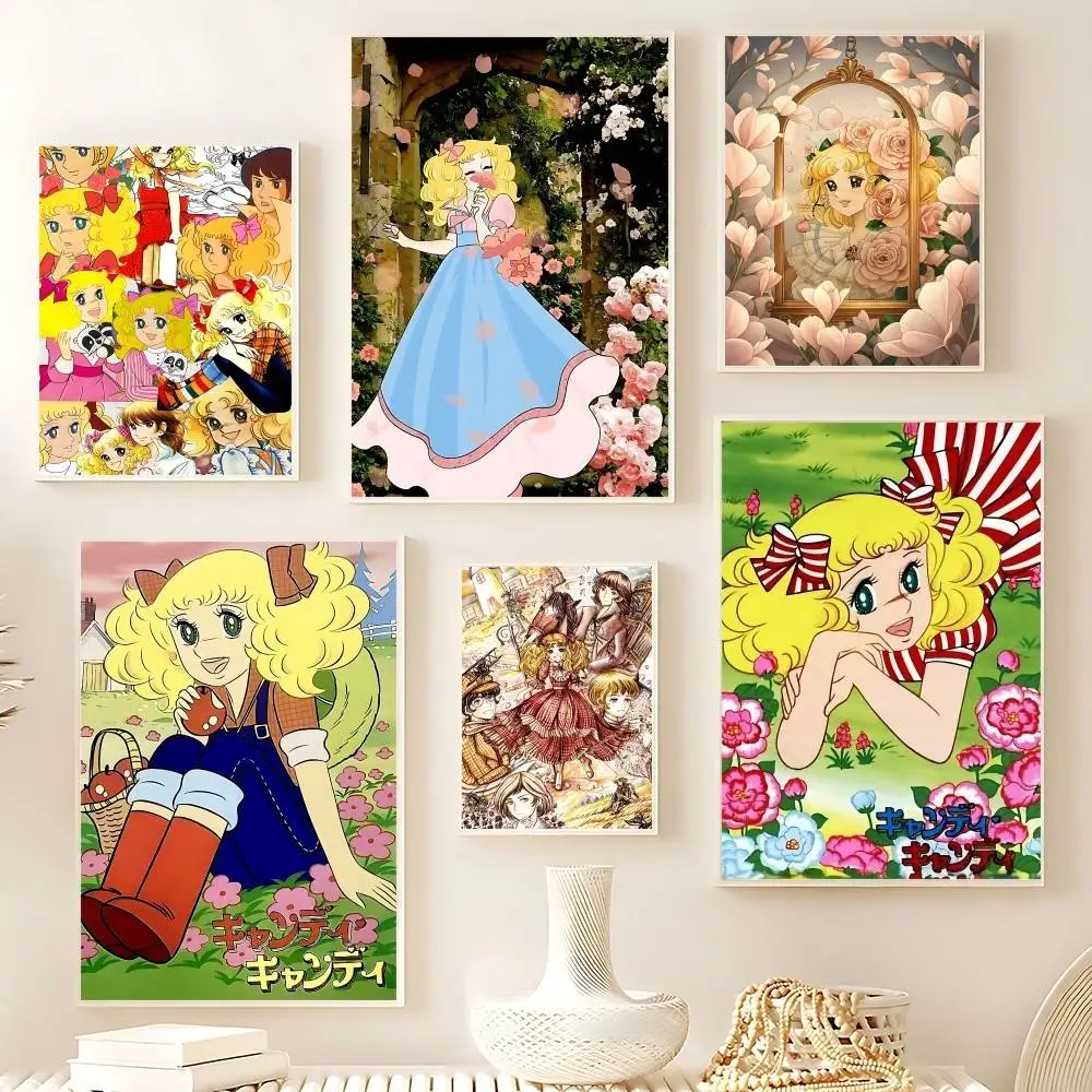 Anime M-Manga C-Candy Candy Poster, HD-Qualität, Wandkunst, Retro-Poster für Zuhause, Zimmer, Wanddekoration, Kawaii-Raumdekoration