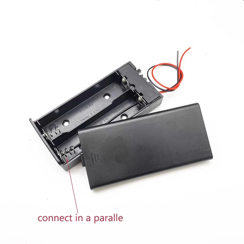 18650 battery assembly box battery box 3.7V parallel series belt line lithium welding-free DIY manual battery holder view 4