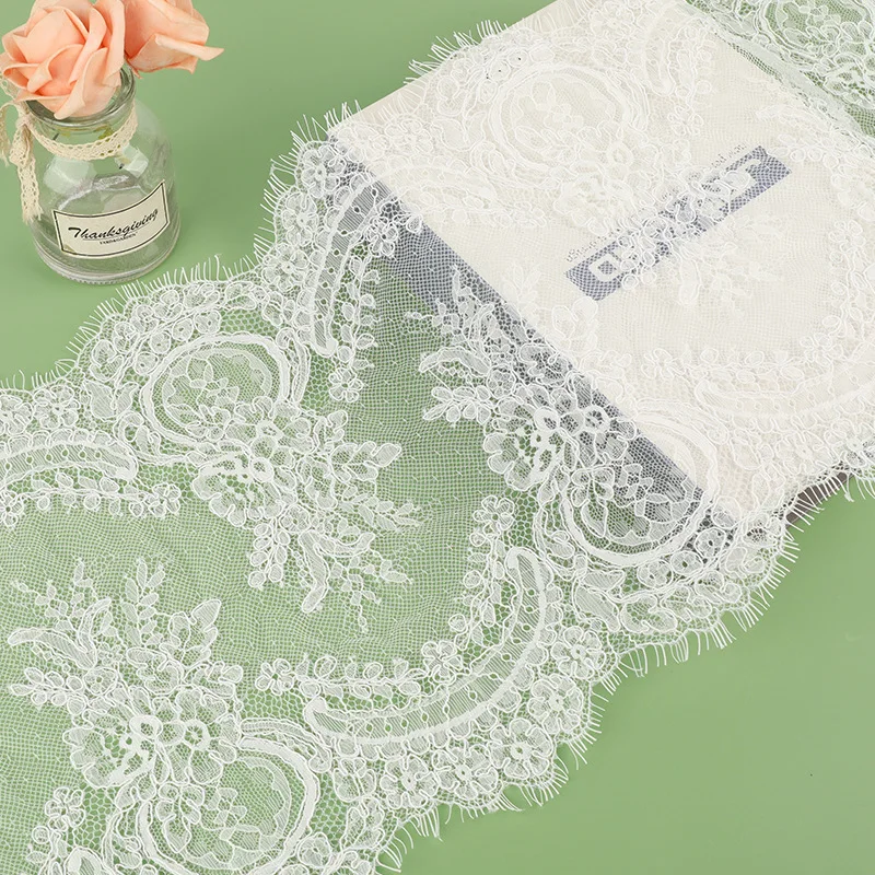 

Неэластичная нейлоновая кружевная отделка для ресниц ручной работы для свадебной фаты