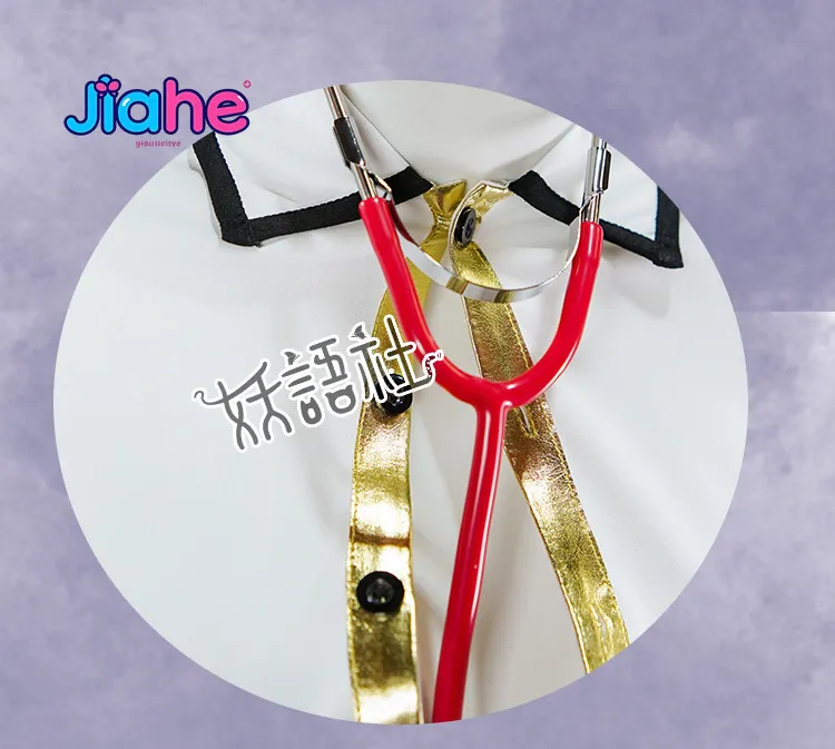 Anime Overlord albedo Cosplay Costume New Women's Sexy Nurse Uniform Skirt Headwear Socks Props Halloween Carnival albedo  Dress view 6