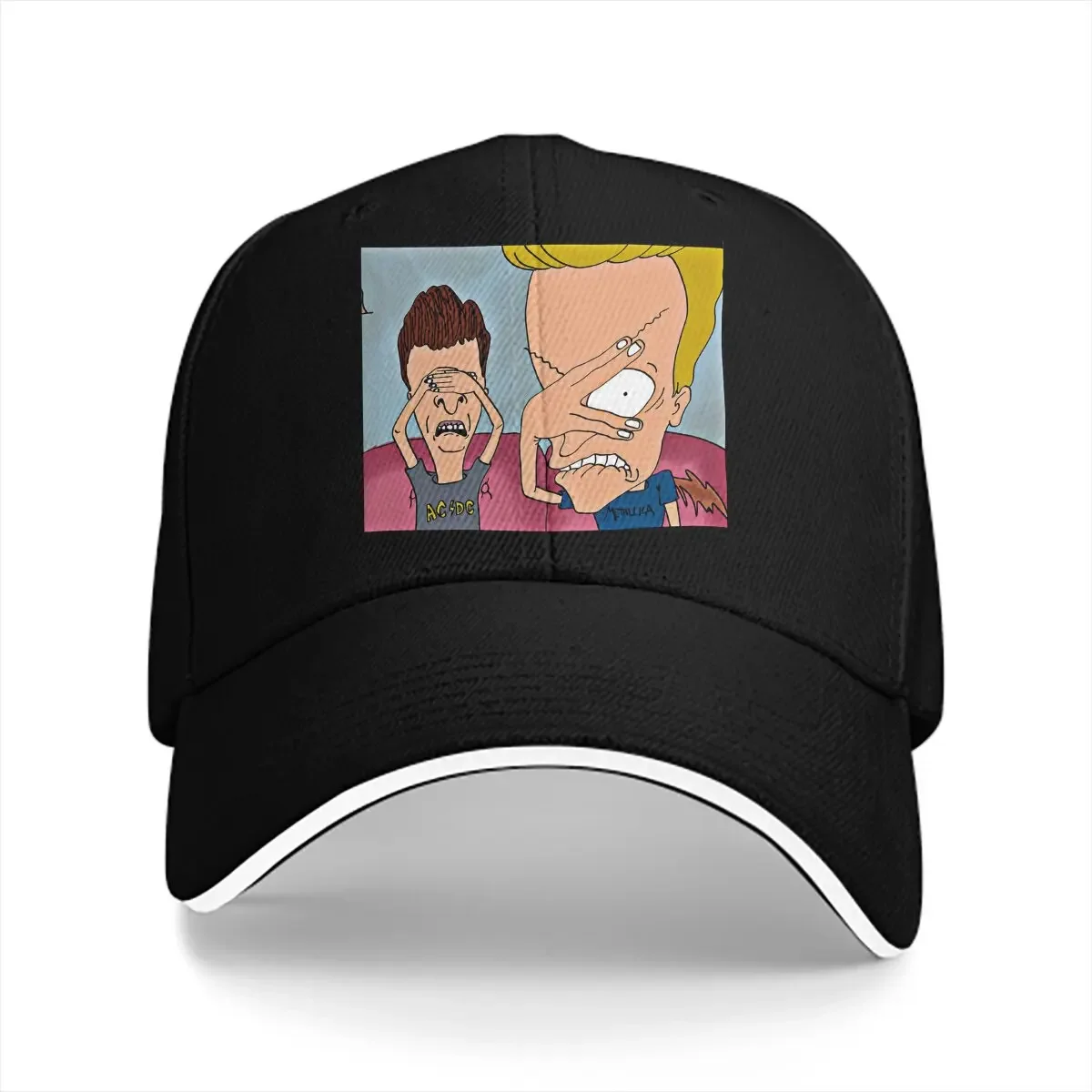 Pure Color Dad Hats Beavis and Butthead Funny Sarcastic Cartoon Look Casual Hat Sun Visor Caps  Peaked Cap