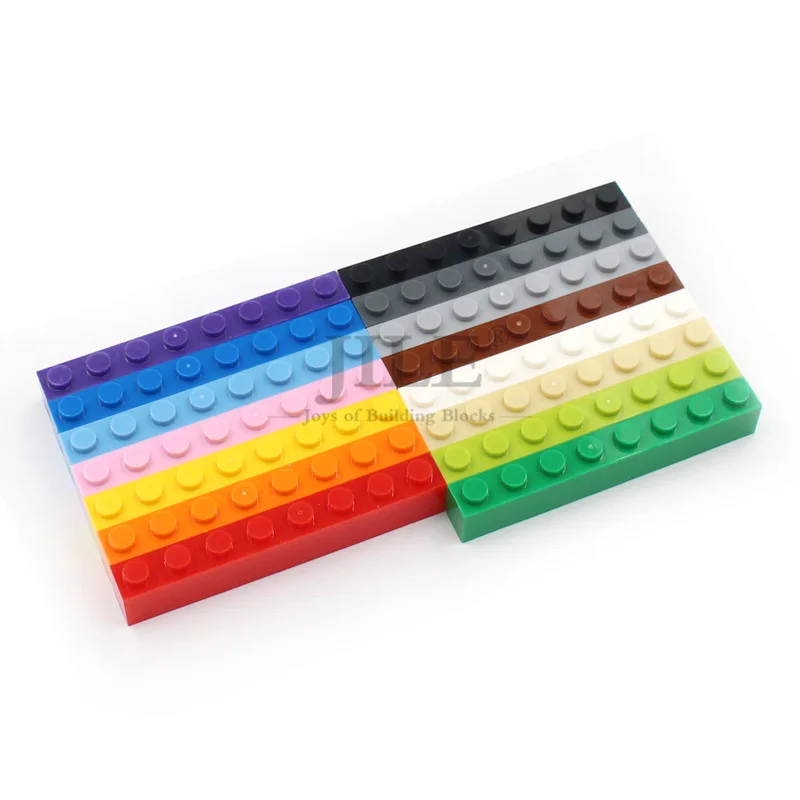 30pcs Moc Building Blocks Brick 1x8 3008 DIY Enlighten Basics Classic Sets Compatible with Construction Assembles Particles Toys