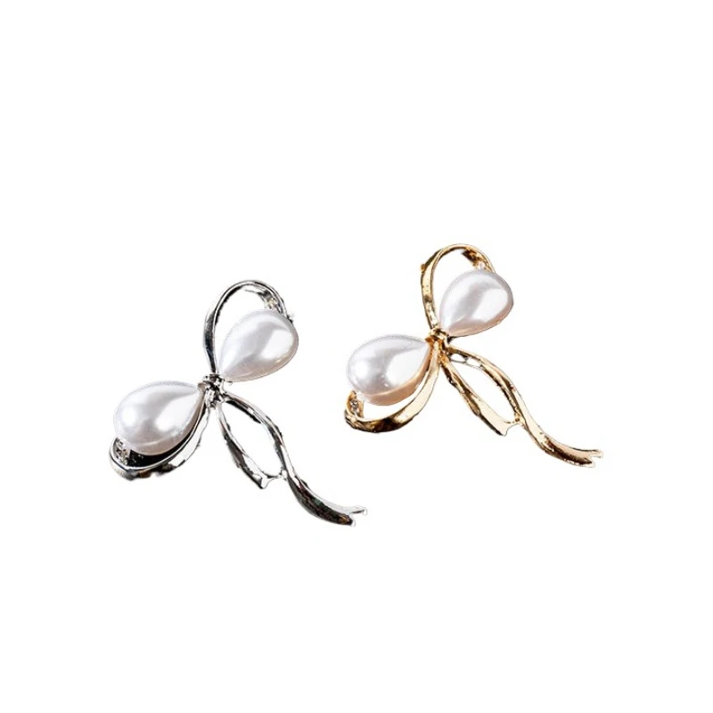 

Bow brooch Women's neckline Anti-light fixed clothes Silk scarf buckle pin