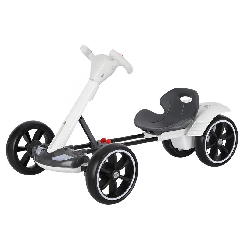 

Installation-free children's kart electric four-wheeler foldable and portable