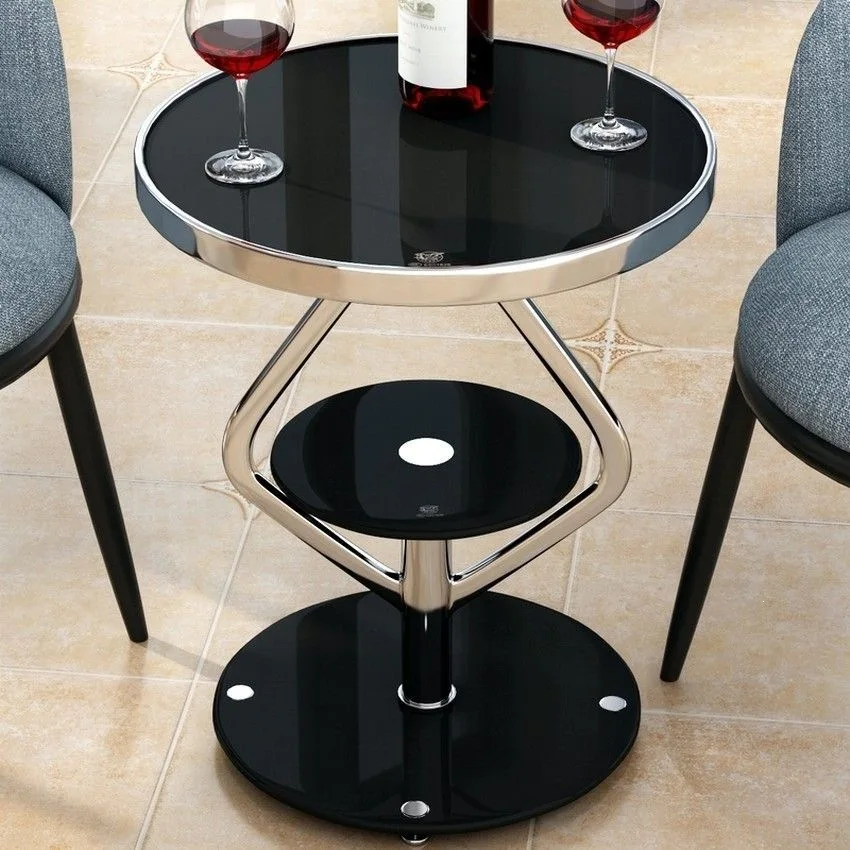 Balcony bedroom table and chair combination, Nordic modern light luxury Internet celebrity simple rock slab round table