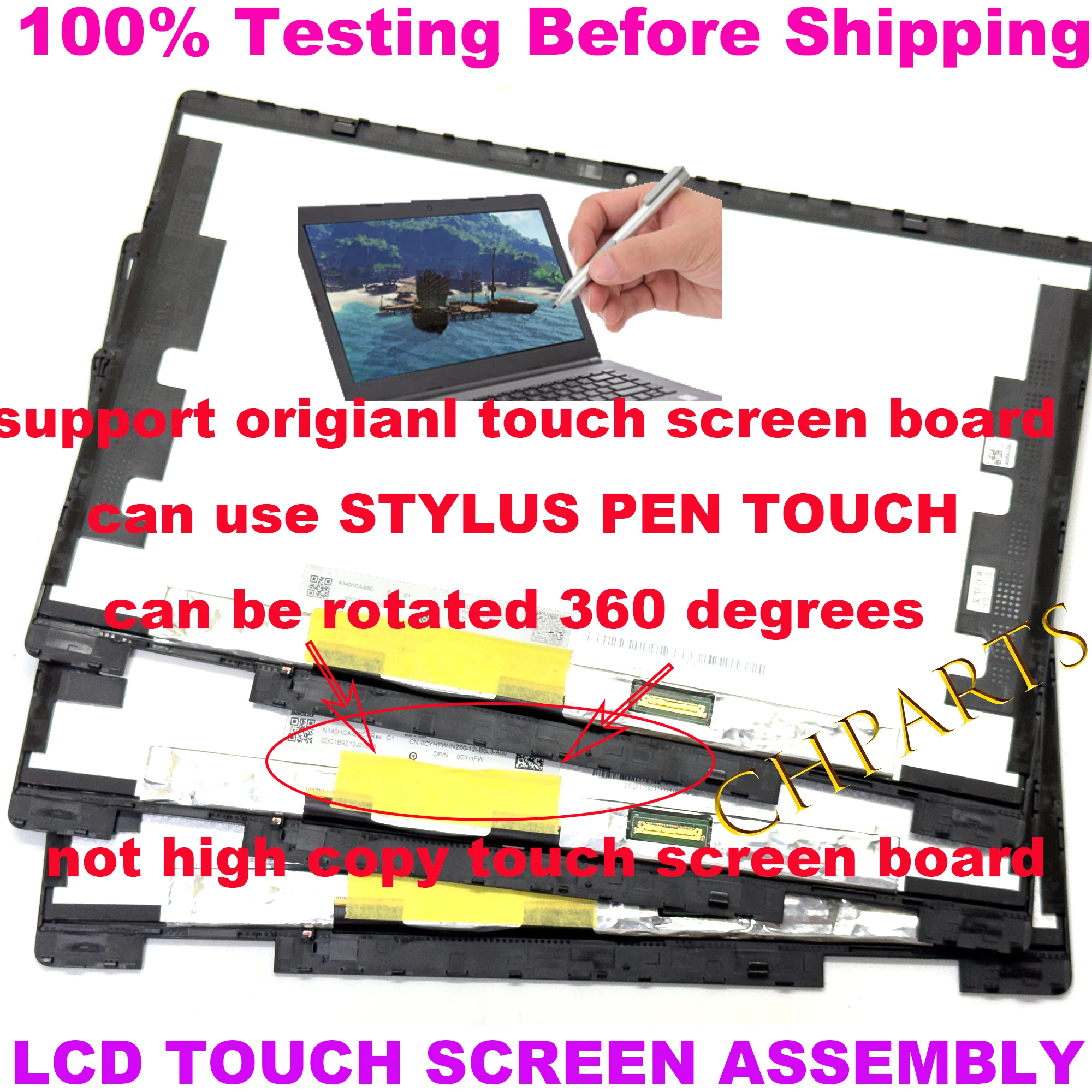 

For hp Pavilion X360 14-EK Series 14-ek0013dx 14" LCD Touch Screen Assembly Laptop Display 30pins 60Hz FHD 1920X1080 N09468-001