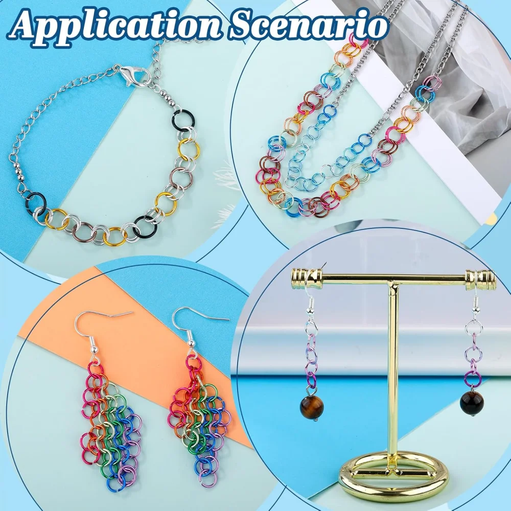 1080pcs Colorful Jump Rings for Jewelry Making