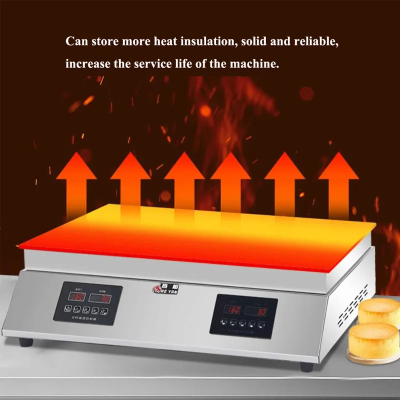 220V Electric Double Head Souffle Machine Commercial Waffle Souffle Machine Rapid Heating Souffle Cake Machine