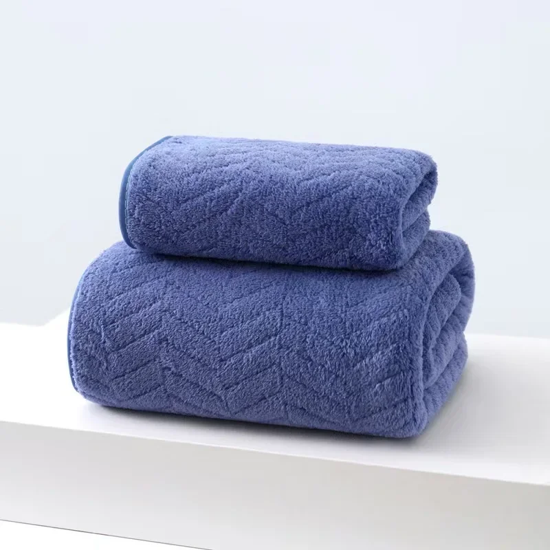 Thickened Wheat Ear Coral Velvet Towel Skin-Friendly Absorbent Household Face Towels Set Soft Non-Shedding Sauna Spa Washcloths