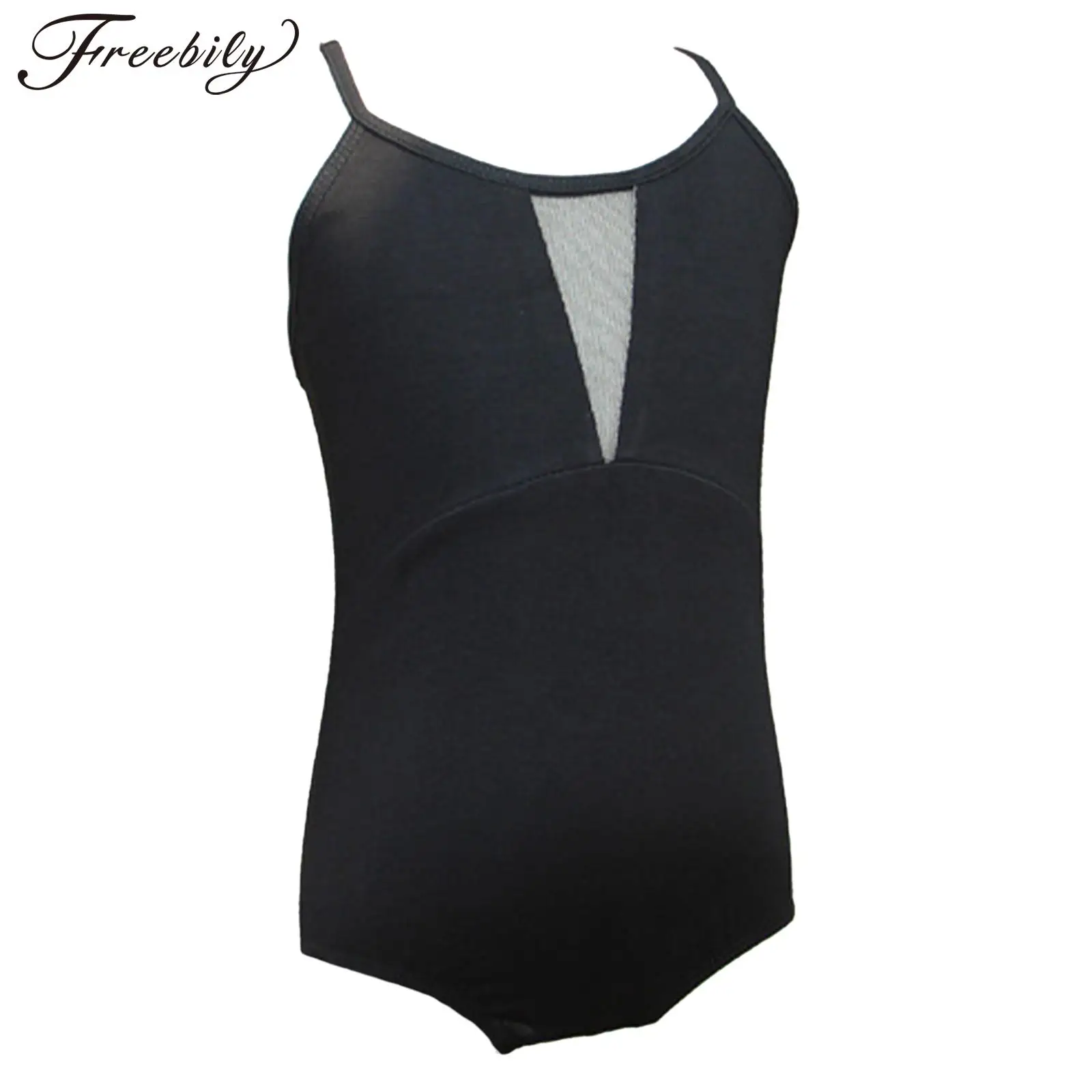 Kids Girls Sleeveless Ballet Leotards Hollow Out Criss Cross Back Dance Class Gymnastics Training Performance Clothing Dancewear