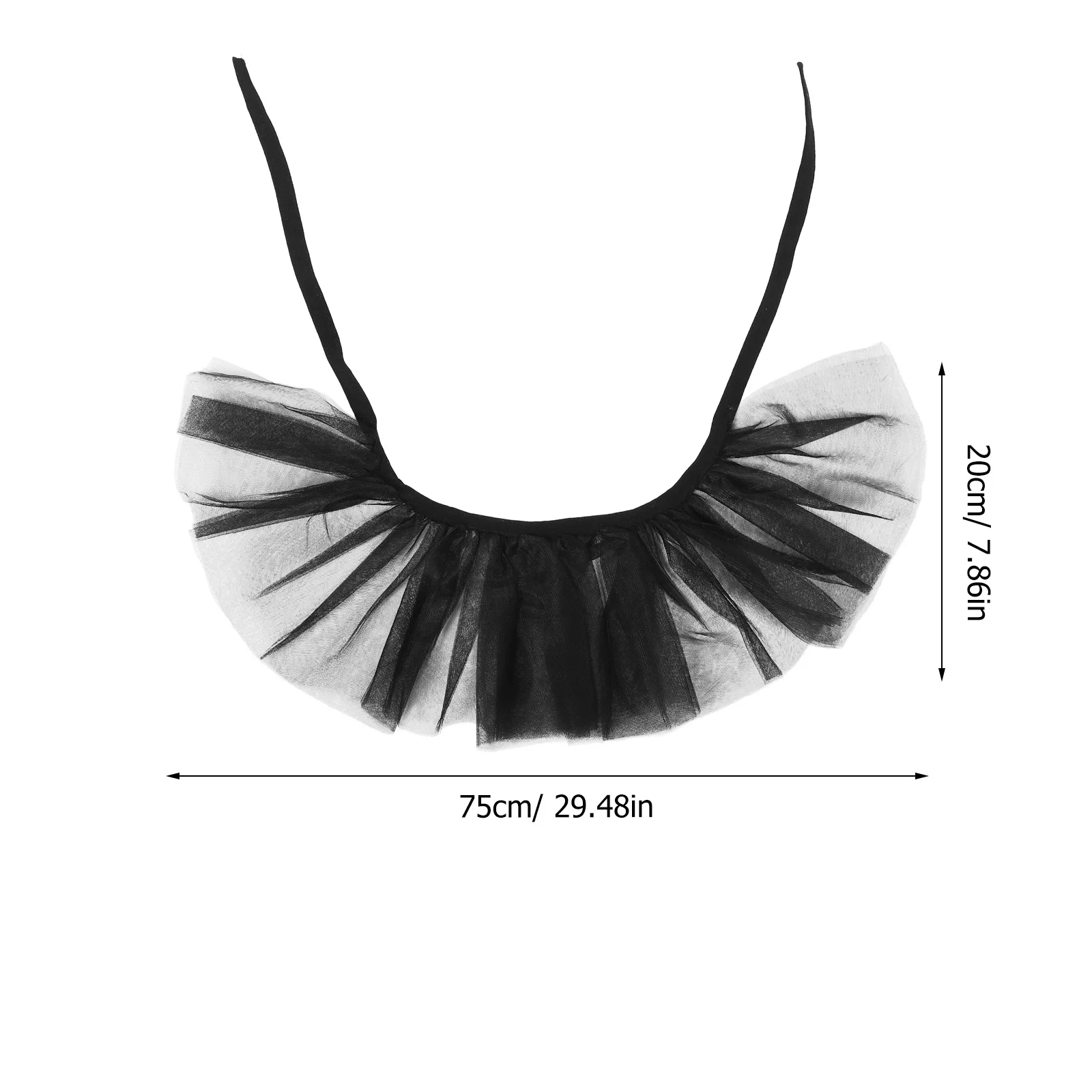 ヴィンテージチュールフリル付きピエロ襟女性装飾ネックショールビクトリア朝ルネッサンスコスチュームアクセサリーハロウィンシアターフリル