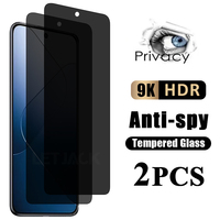 2PCS Privacy Screen Protectors For Xiaomi 14 13 12 Lite Anti-Spy Film For Redmi Note 13R 12R 12S K70 Pro 13R 13C Tempered Glass