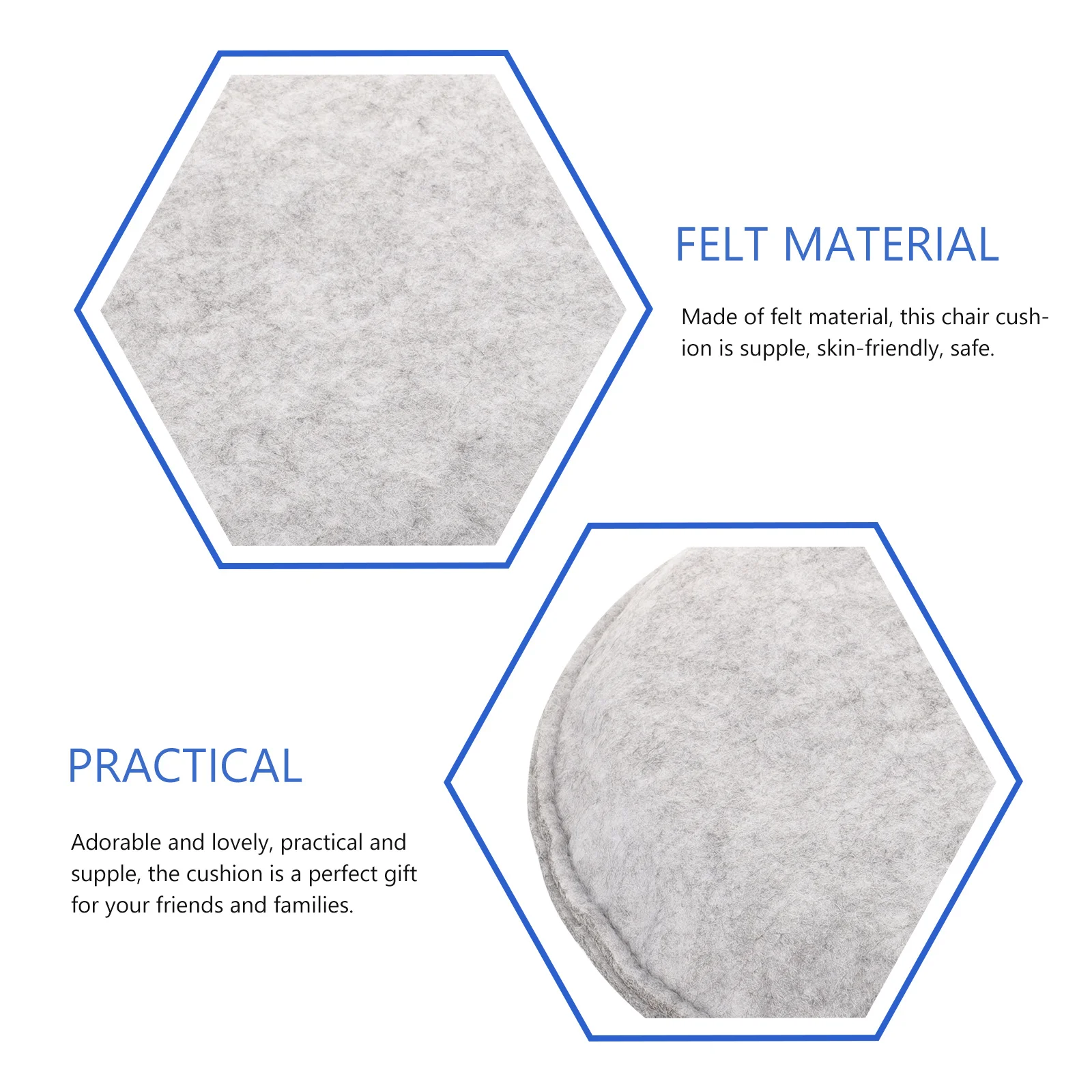 

Needle Felting Cushion Multi-Function Chair Cushion Practical Office Seat Pad Fixing Strips for Stability and Healthy Sitting