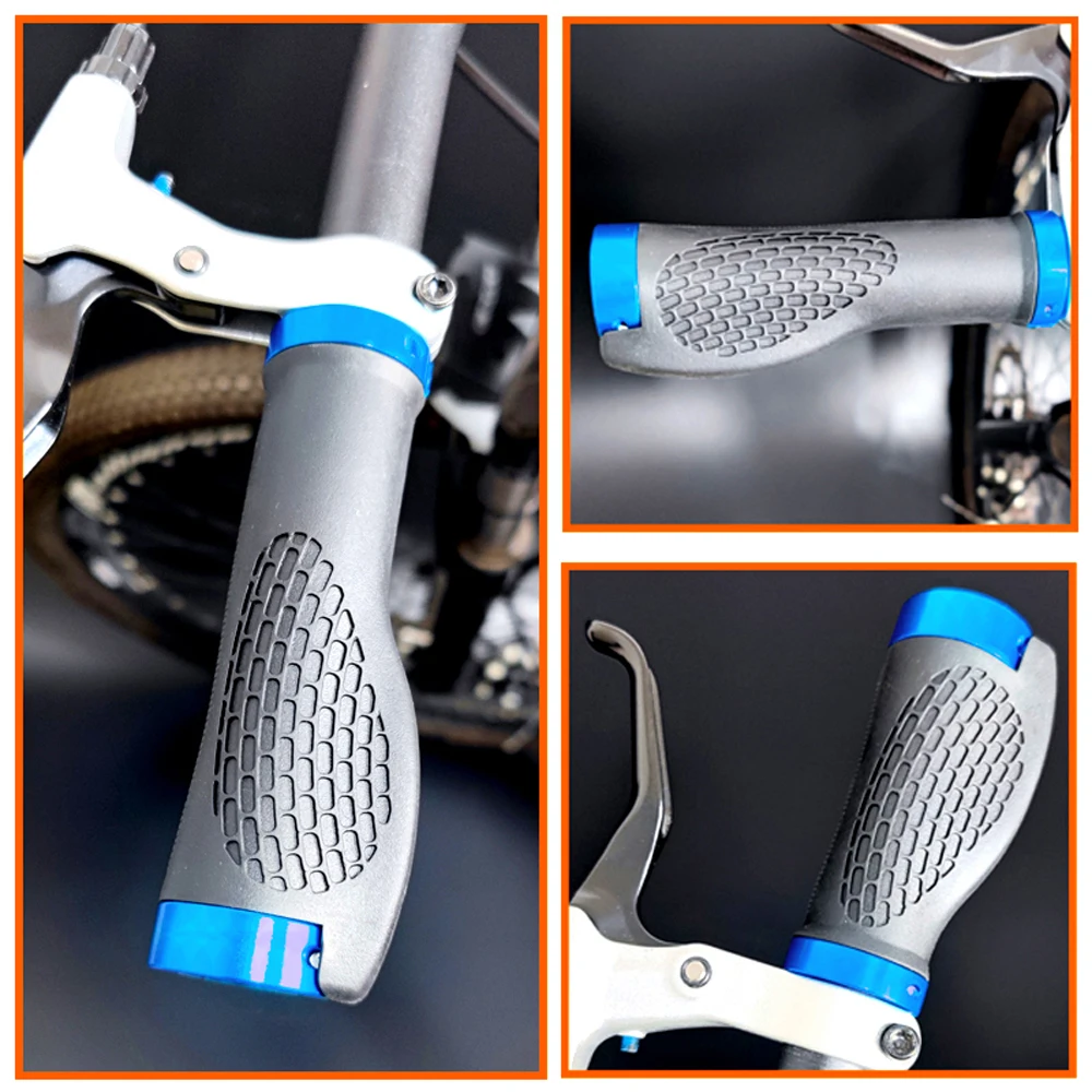 SHIZIWANGRI Fahrradlenkergriffe, langer und kurzer Gummigriff für Twist Shifter, Dual-Ring-Lock, Handauflage, passend für MTB-Faltrad – Detail 7