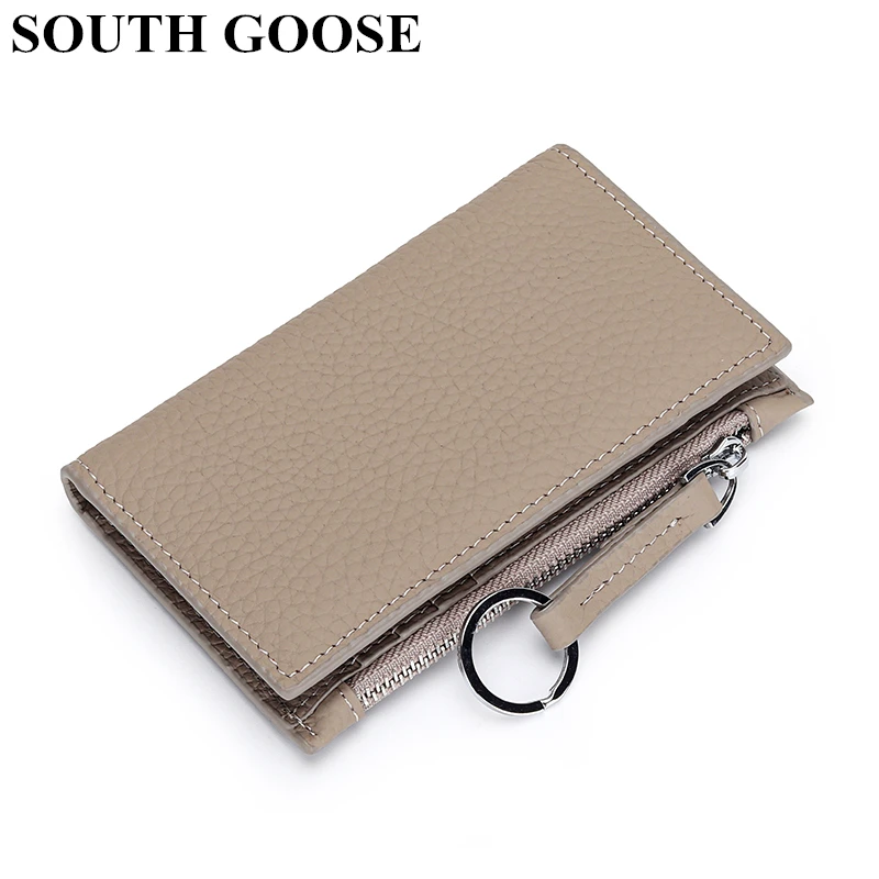 

Genuine Leather Women Small Wallet Multi-functional Short Change Coin Purse Cowhide Credit Card Holder Female Delicate Money Bag