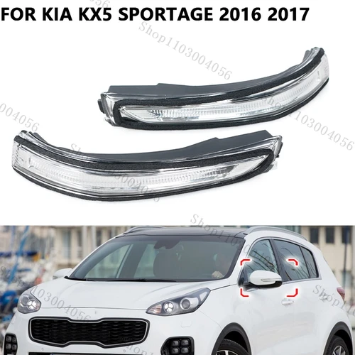 Luz de giro para espejo retrovisor de coche, lámpara de señal para Kia KX5 Sportage 2016 2017, accesorios de señal de giro para coche