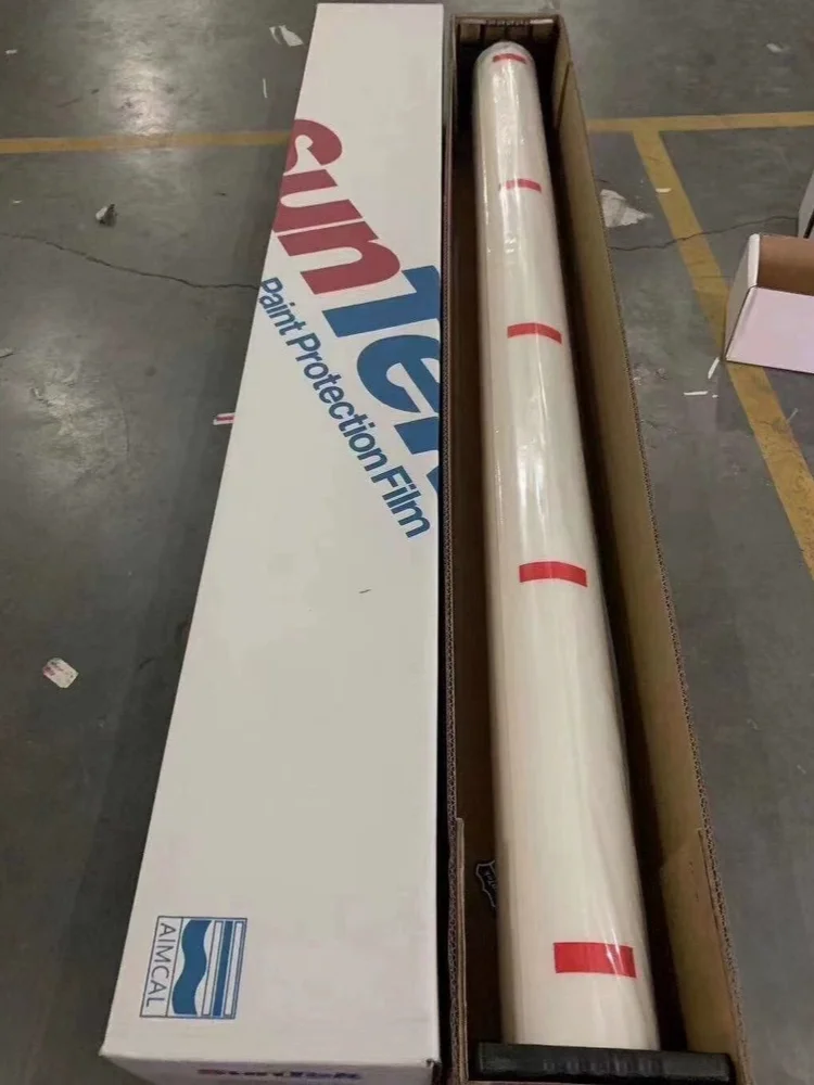 

1,83x15 м Suntek Gloss Series 7,5 мил ТПУ PPF Прозрачная защитная пленка для краски Глубокий блеск Самовосстанавливающийся гидрофобный автомобильный корпус