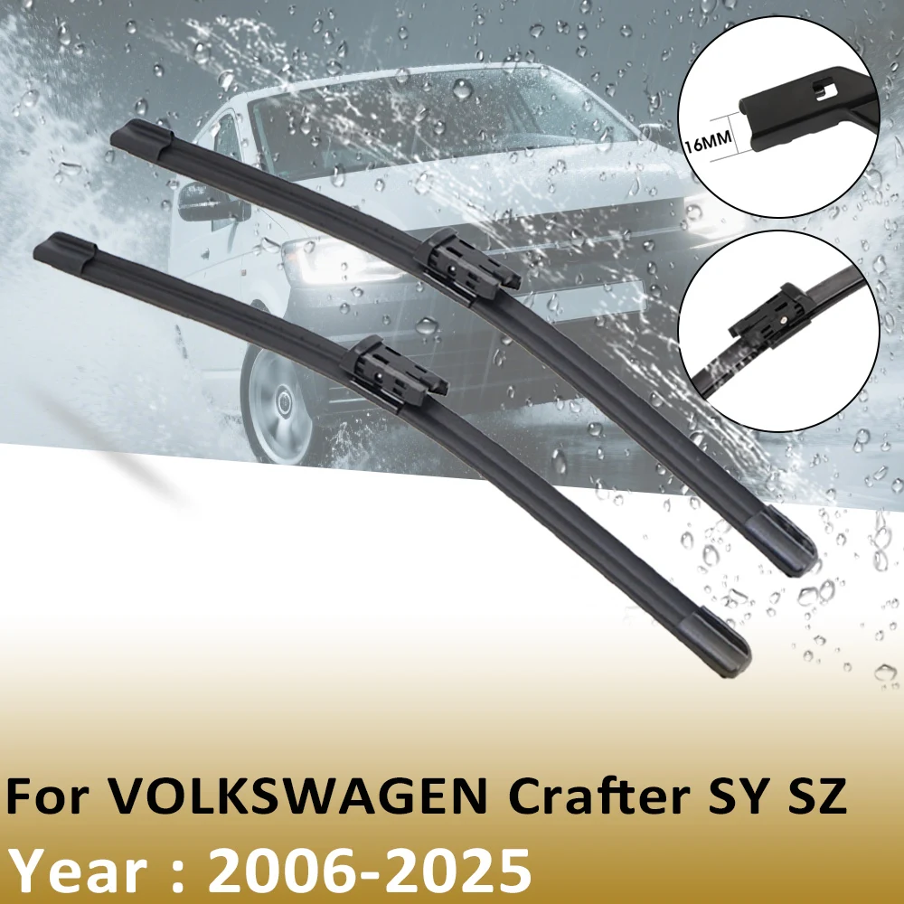 

BROSHOO автомобильная щетка стеклоочистителя из натурального каучука 2006-2025 для VOLKSWAGEN Crafter SY SZ, переднее лобовое стекло, аксессуары для автомобилей