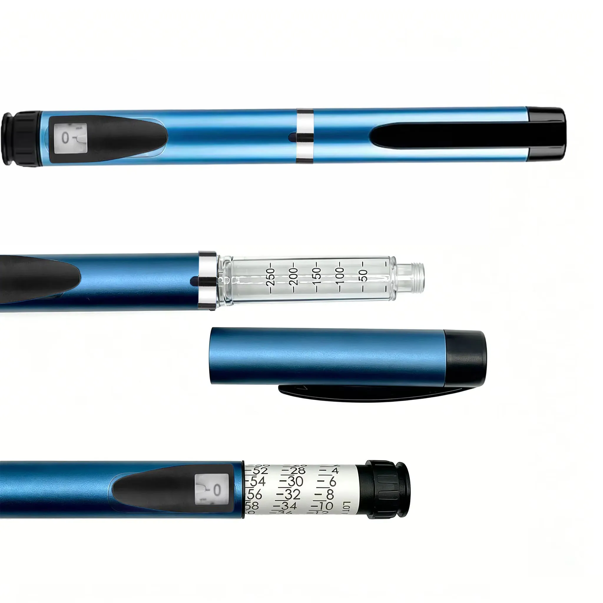 Reusable Metal 3ml Injection Pen, Adjustable Accurate Dose, Magic V1 Peptide Pen with Portable Case for Diabetes & Body Care