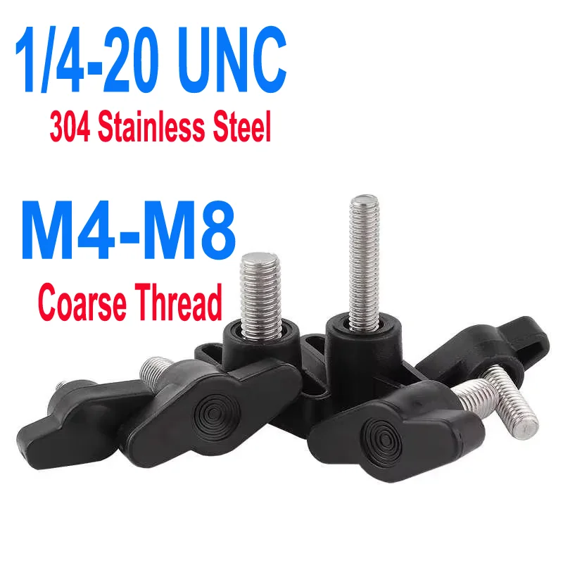 

Z-Handle Thumb Screws (SUS304) with 1/4-20 UNC / M4-M8 Threads – 27#/36# Bakelite Knob Fastening Bolts