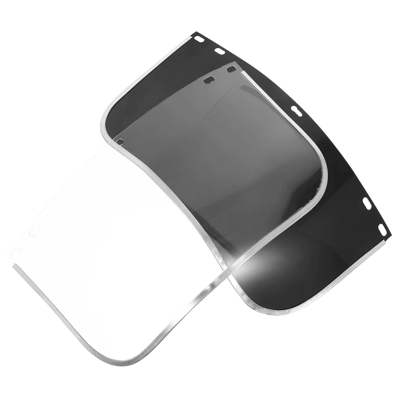 

2Pcs Welding Shield Face Visor Thick Pc PVC Anti-Impact Protective Shield Hard Hat Adapter for Construction Industrial Safety
