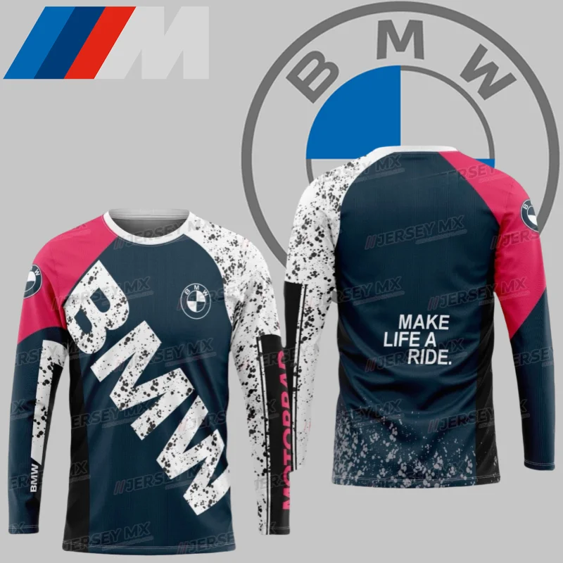 

BMW Quick-drying Long-sleeved 2025 New High-end Luxury BMW Brand Sports and Leisure T-shirt Car Lover Gift Cycling Suit Top Moto
