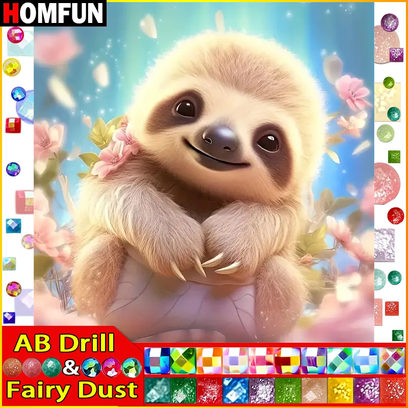 HOMFUN Fairy Dust AB Art 5D Diy Diamond Painting 