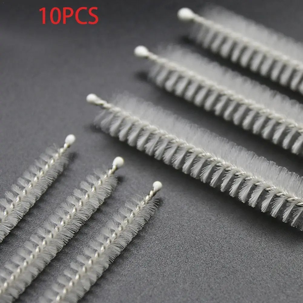 10PCS Stainless Steel Cleaning Brush Non- Rusting Cleaning Drinking Straw Small Bottle Drip Tip Cleaning Brushes Tool