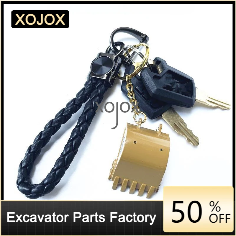 XOJOX For CAT excavator cab key alloy bucket key chain exquisite creative decoration accessories