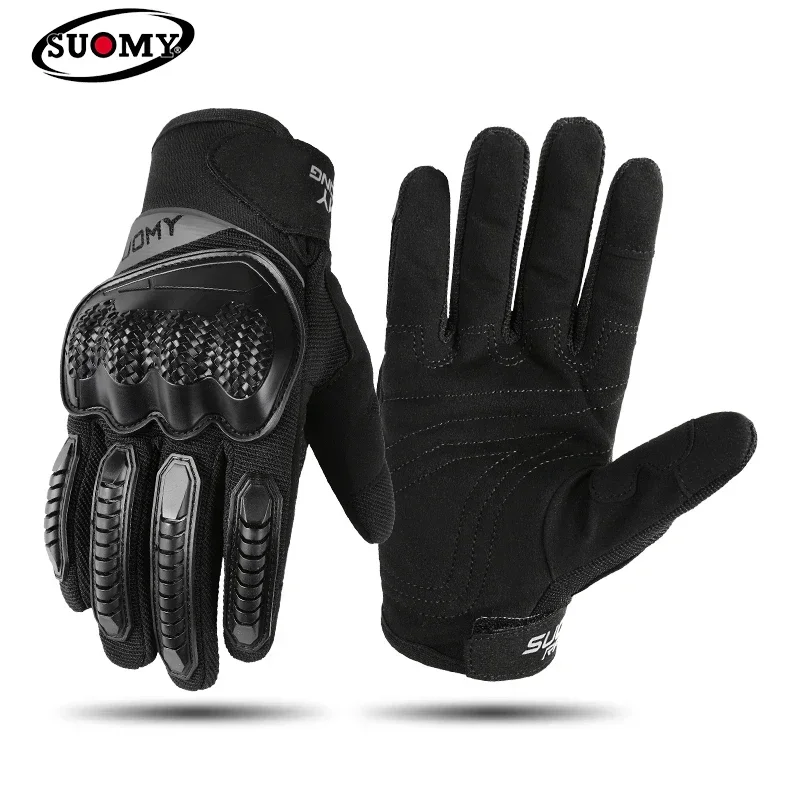 

SUOMY Men's Women Motorcycle Gloves Spring and Summer Breathable Riding Anti-drop Touch Screen Racing Motocross Gloves M-2XL