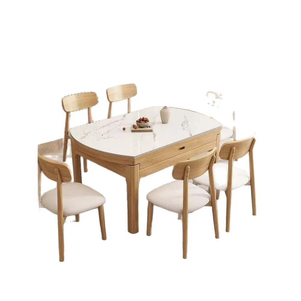 

Solid wood dining table and chair combination, small household size, modern simplicity