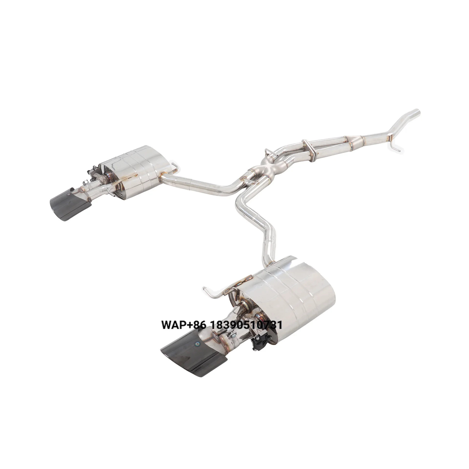 YT 304Stainless Steel Car Exhaust System High Performance Exhaust Pipe Muffler for  A6/A7 C8 2.0T