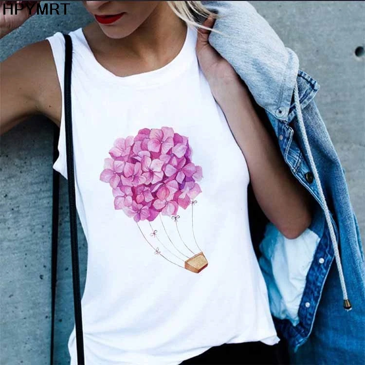 Women Sexy Tops New Summer Harajuku Sleeveless Camisole Tank Tops Vest Flowers Printed Casual Loose Women Female Shirt Clothing