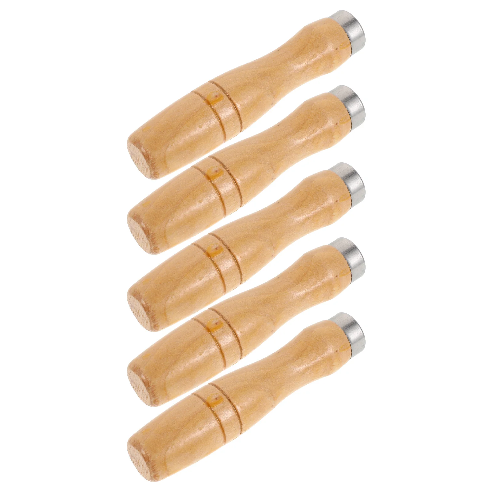 

5pcs Wooden Handle For File 6.2Mm Inner Hole Wood File Handles Ergonomic Comfort Grip Impact Resistant For Craft Tool Wood Rasp