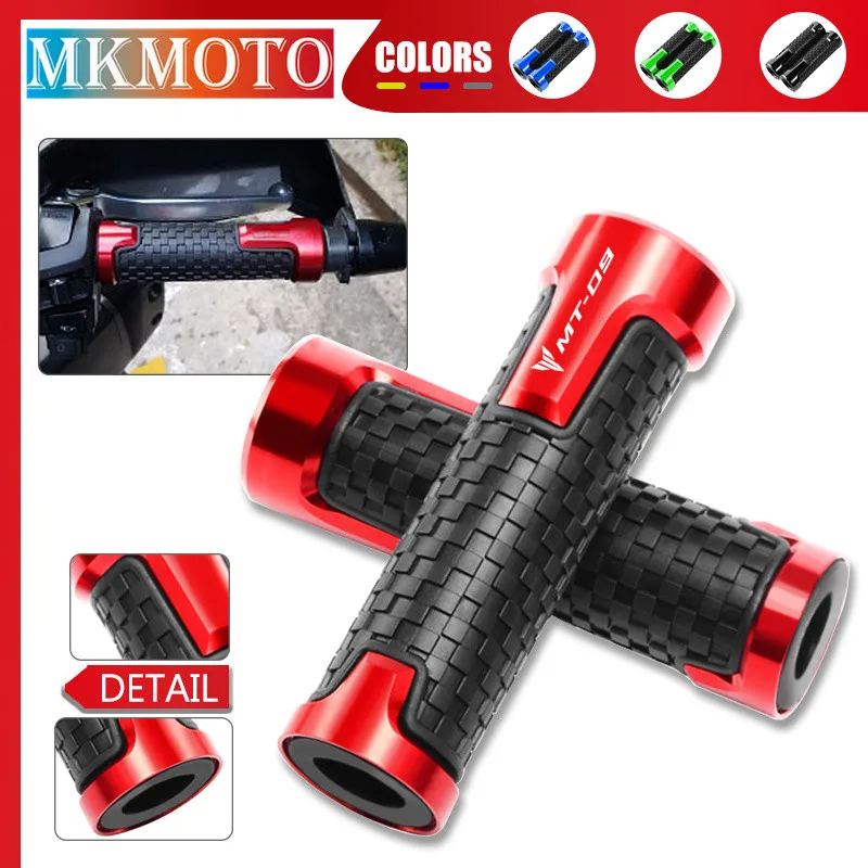 Motorcycle CNC Universal Handlebar Hand Grips For MT-07 MT-09 mt07 mt09 7/8"22mm Anti-Slip Rubber Handle bar Accessories MT07 09