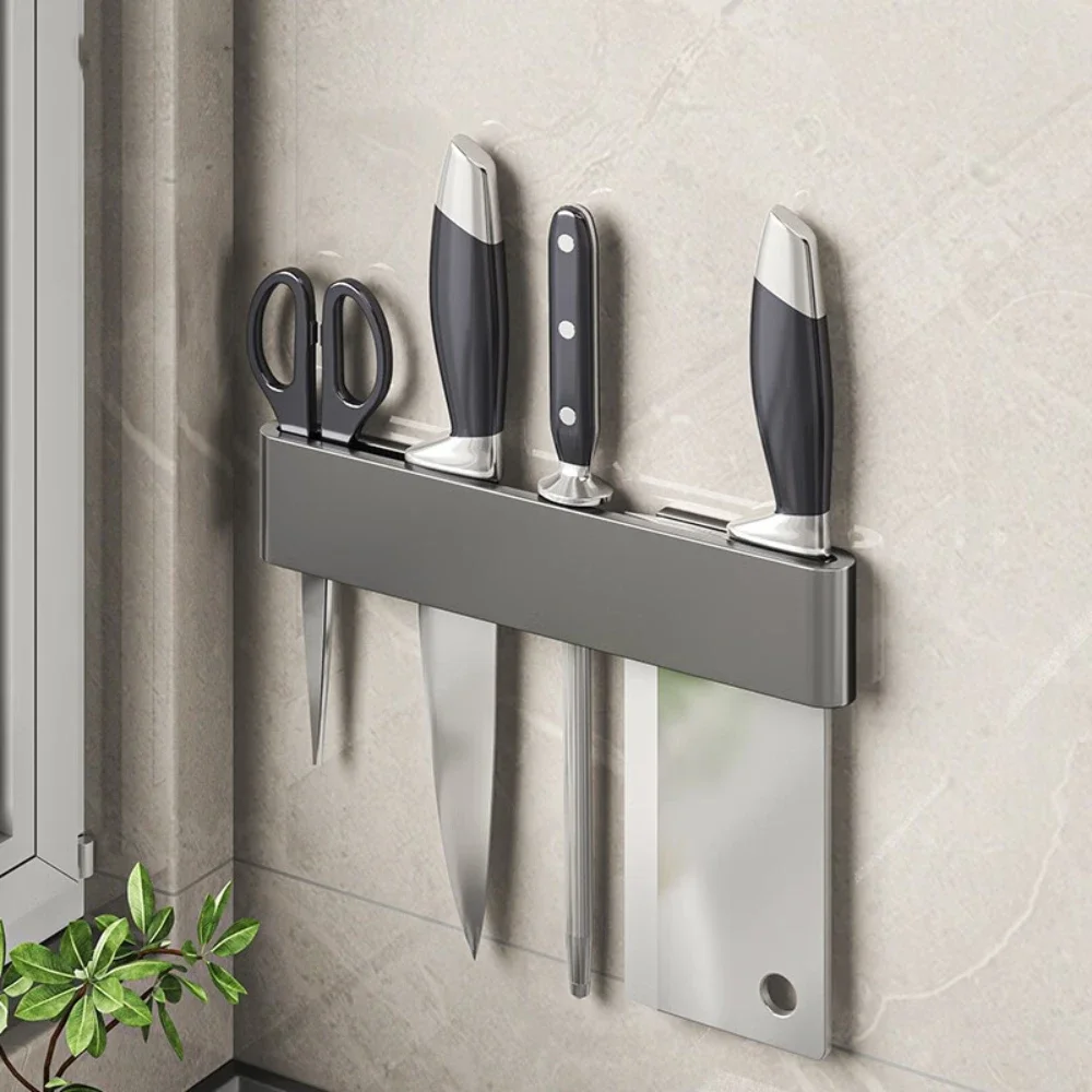 Wall-mounted Kitchen Knife Holder, Multifunctional Shelf, Knife Rack, Storage Holder, Insert Knives