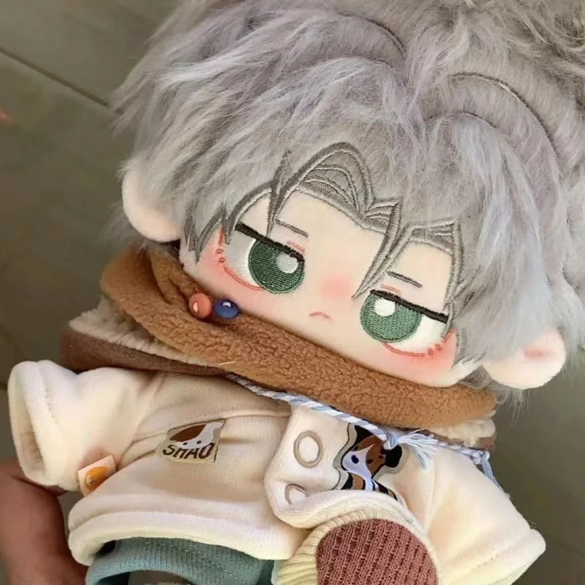 HITMAN REBORN ambito Gokudera Hayato collega attributo 20 cm Bambola di cotone dress-up nuda Ha un scheletro Regalo di compleanno
