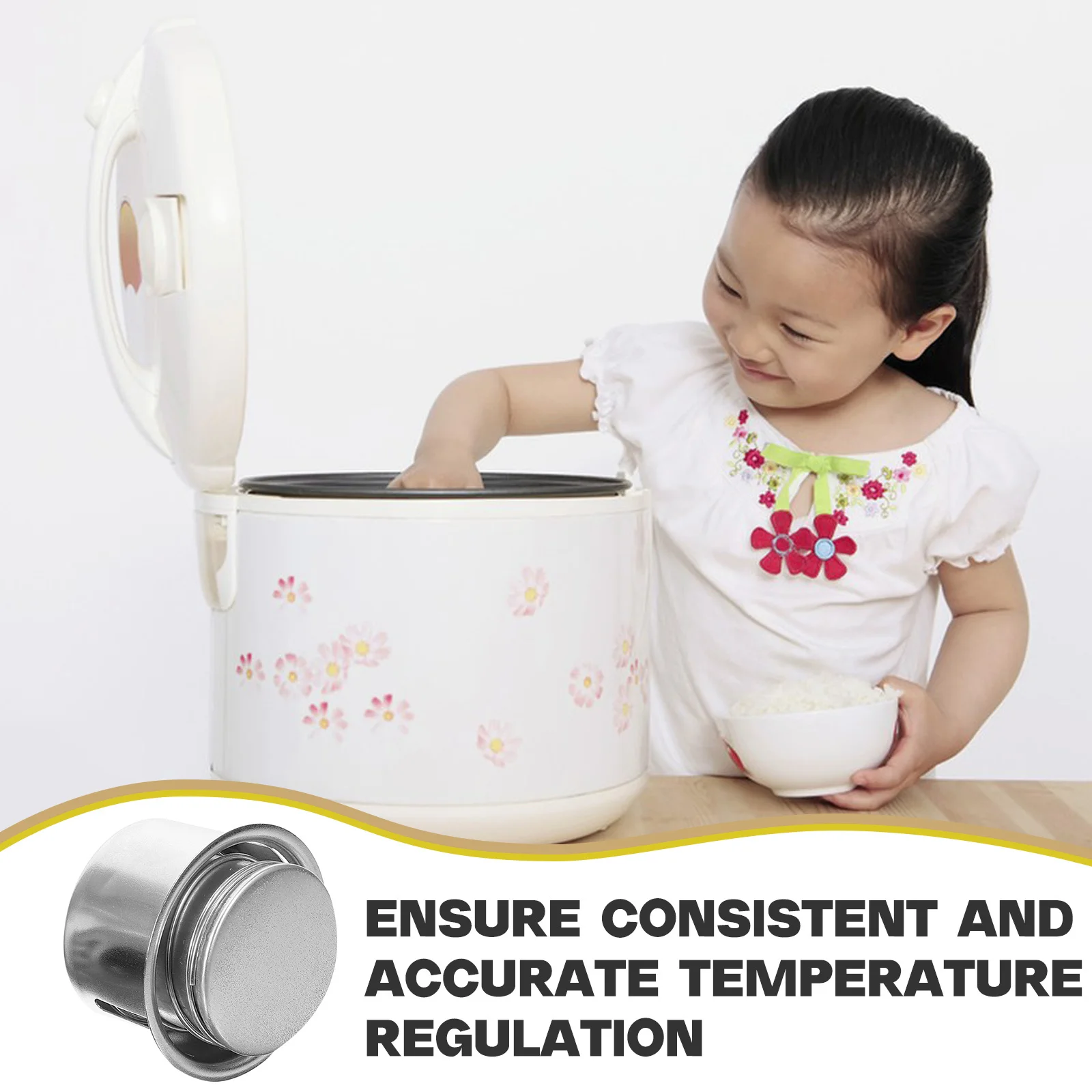 

2Pcs Electric Rice Cooker Parts Thermostat Temperature Sensor Replacement Center Sensor Reliable Heat Control Function