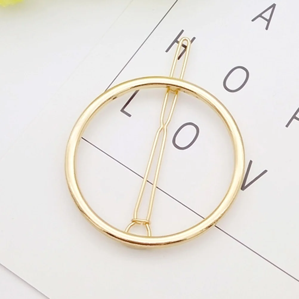 

8Pcs Moon Alloy Hair Clip Hairpins Triangle Round Pentagram Hair Clamps Silver Golden Metal Barrettes for Women Girls Vintage