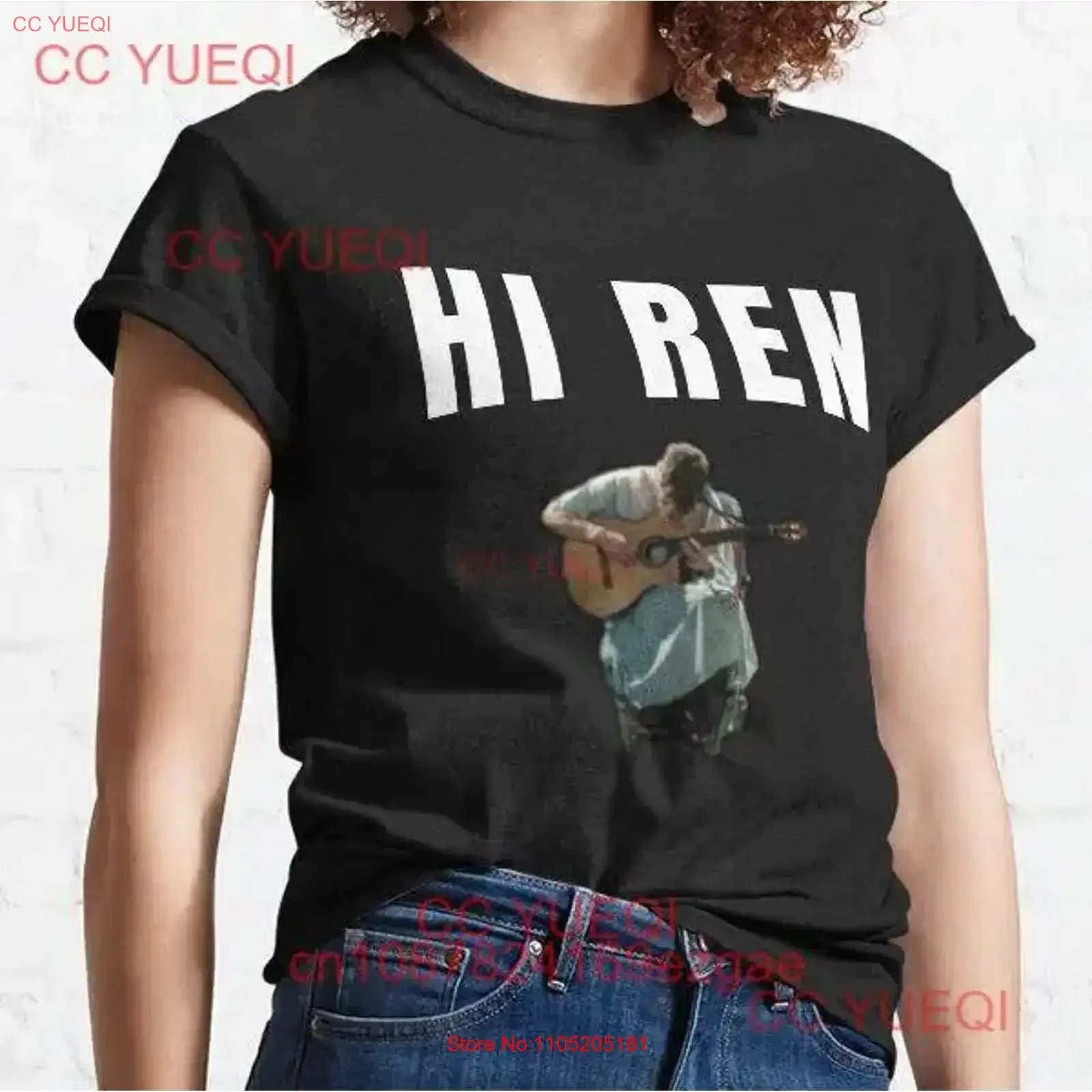 Hi Ren Classic T Shirt vintage Washed Stretched Breathable homme Versatile streetwear Top For Everyday Wear Soft Comfortable