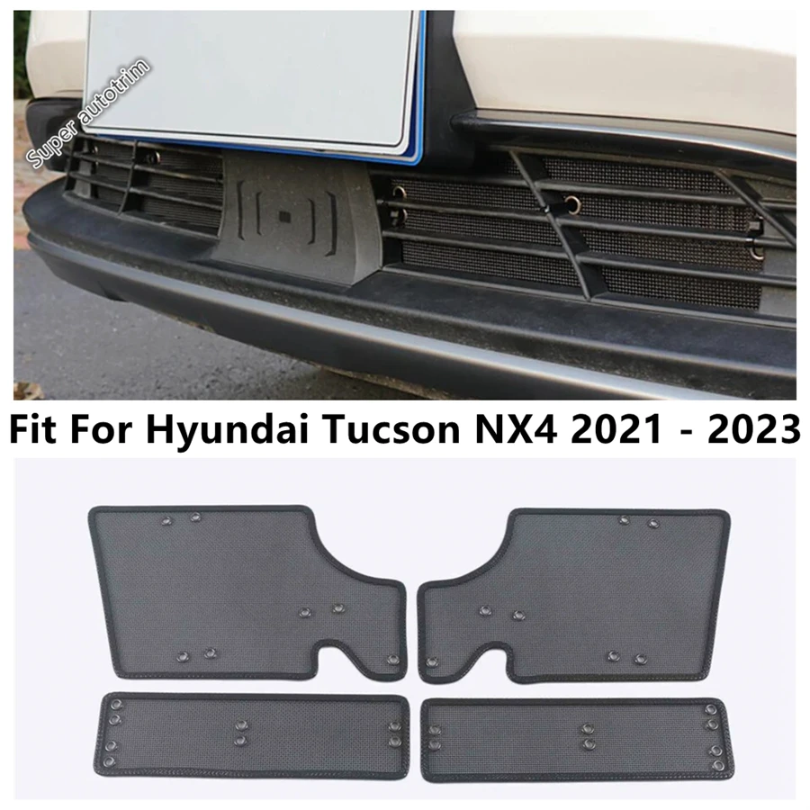 

Car Front Middle Grille Insert Net Insect Screening Mesh Exterior Refit Kit Accessories Fit For Hyundai Tucson NX4 2021 - 2023