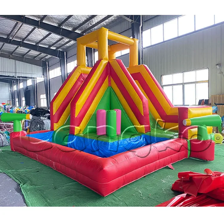 Commercial Inflatable Water Slide amusement park Bounce House Jumper with slide pool