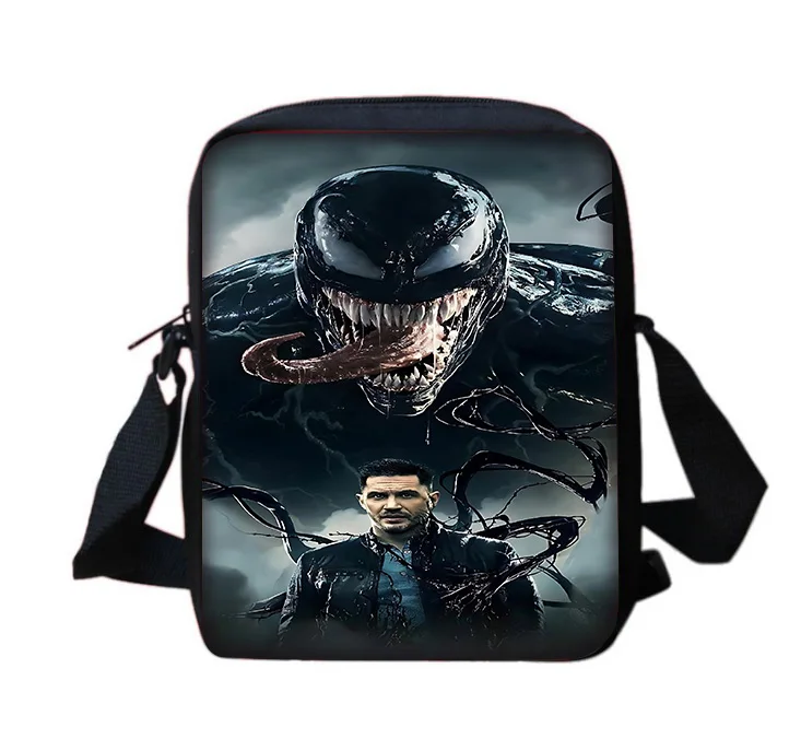 Marvels V-venoms Boy Girls Printed Shoulder Messenger Bag Child Casual Handbag Men Women Phone Bag Shopping Bag