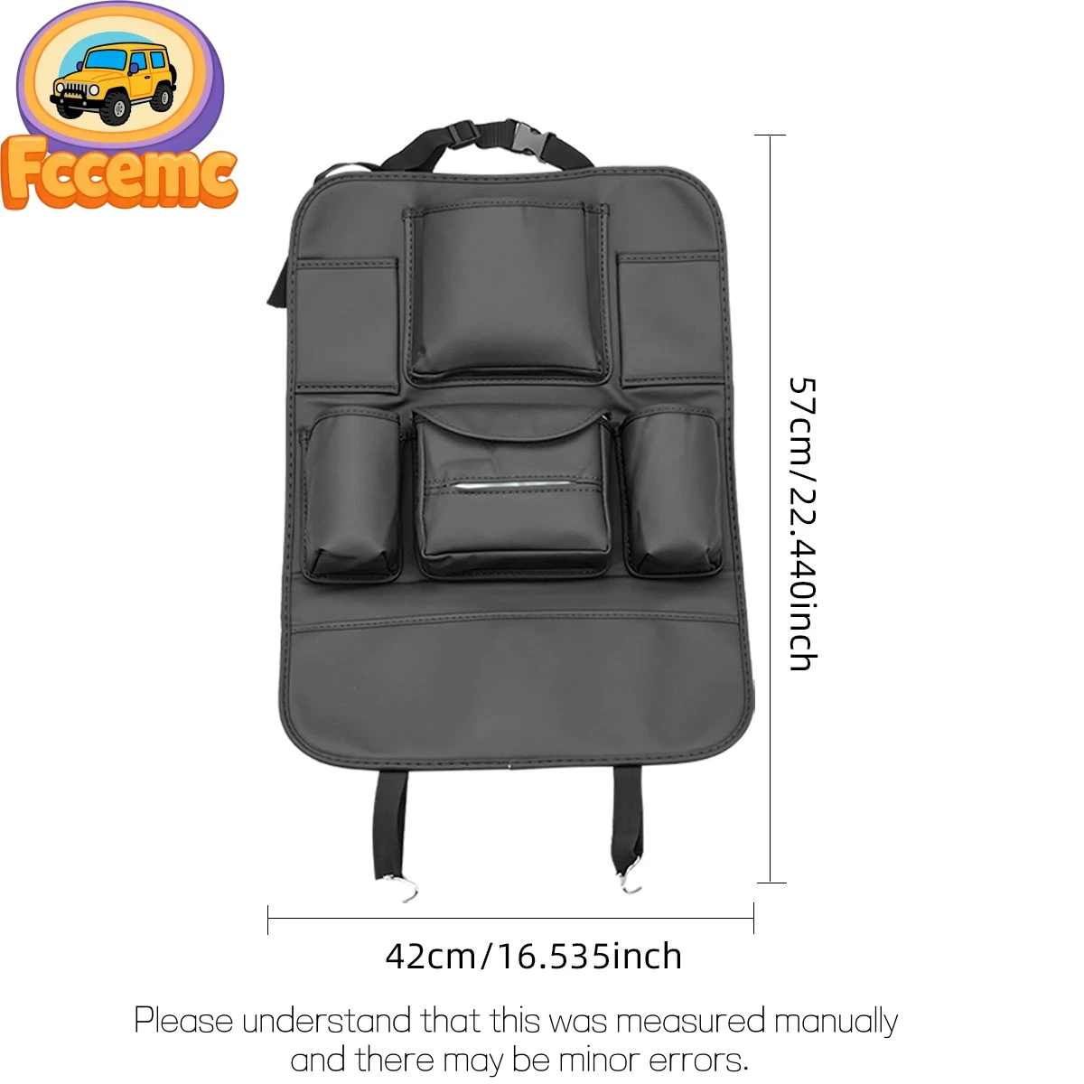 وسادة حماية خلفية لمقعد السيارة وحقيبة تخزين - منظم للصف الخلفي، عنصر تخزين داخل السيارة، ملحقات تلقائية