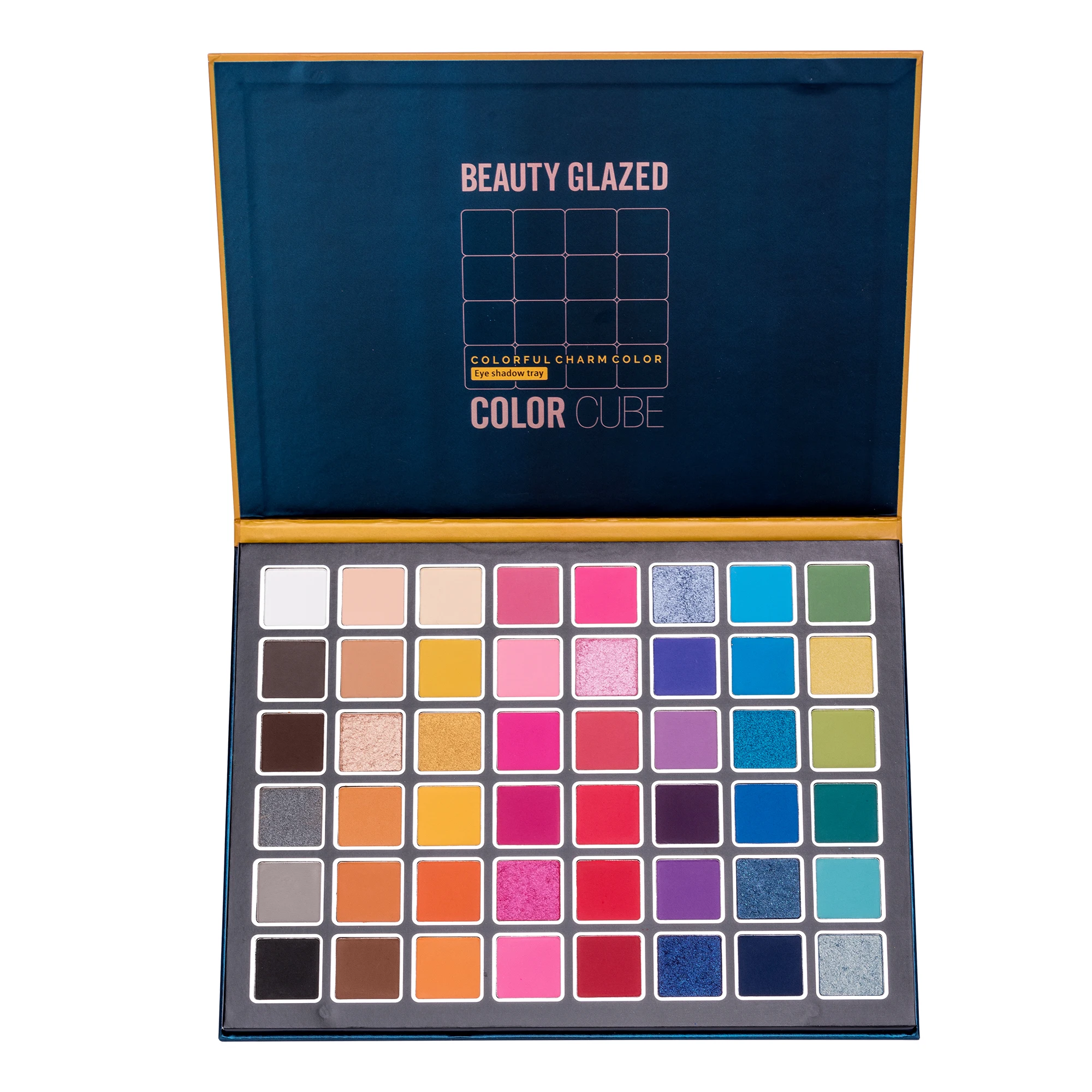 แผ่นอายแชโดว์สําหรับแต่งหน้าบนเวที ยุโรปและอเมริกา ตื่นเต้น 48 สี