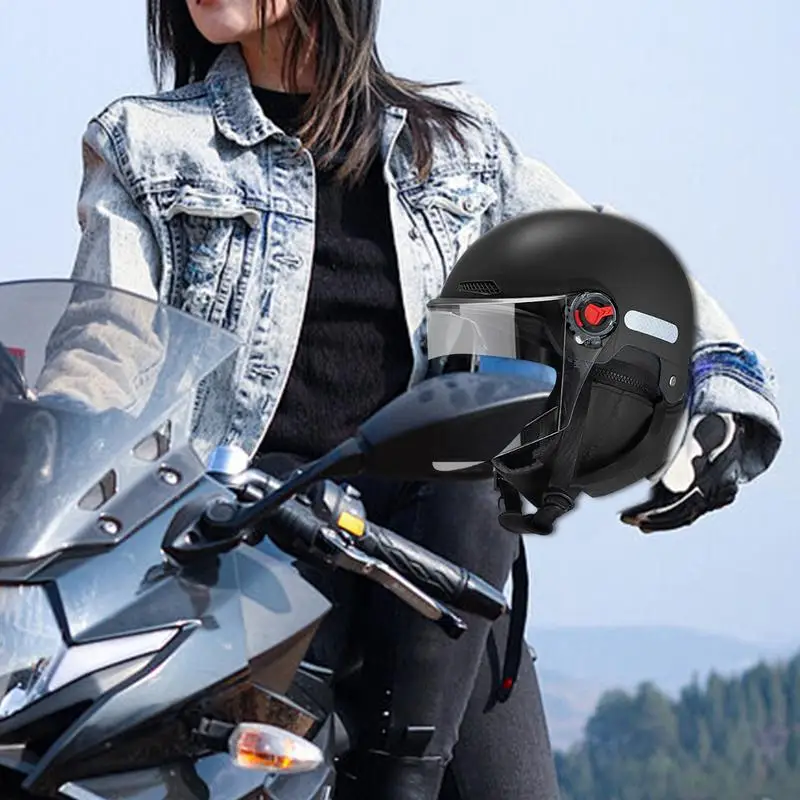 Full Face Motorcycle Helmet Windproof Helmets Snow Sport Helmets Warm Bikes Helmet Snowboard Helmet Men Removable Ear Protection