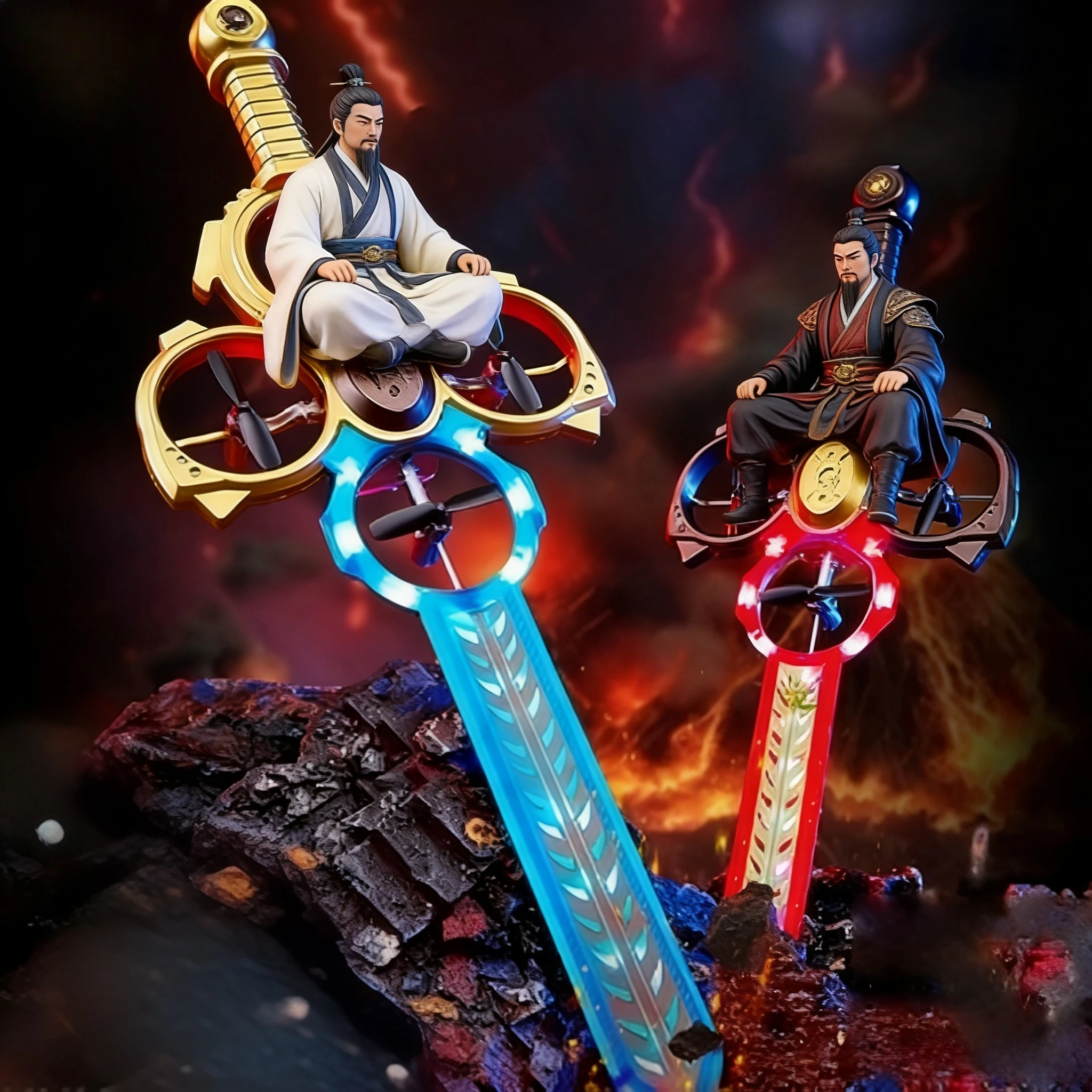 

360° Gesture Control Flying Sword Drone – Colorful LED Fixed Wing RC Toy | Adult Christmas Gift