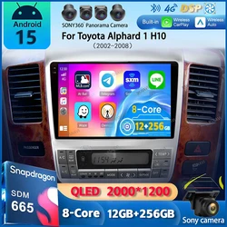 Android 15 For Toyota Alphard 1 H10 2002 2003 2004 - 2008 Car Radio Navigation Multimedia Player GPS WiFi+4G Video Carplay Auto