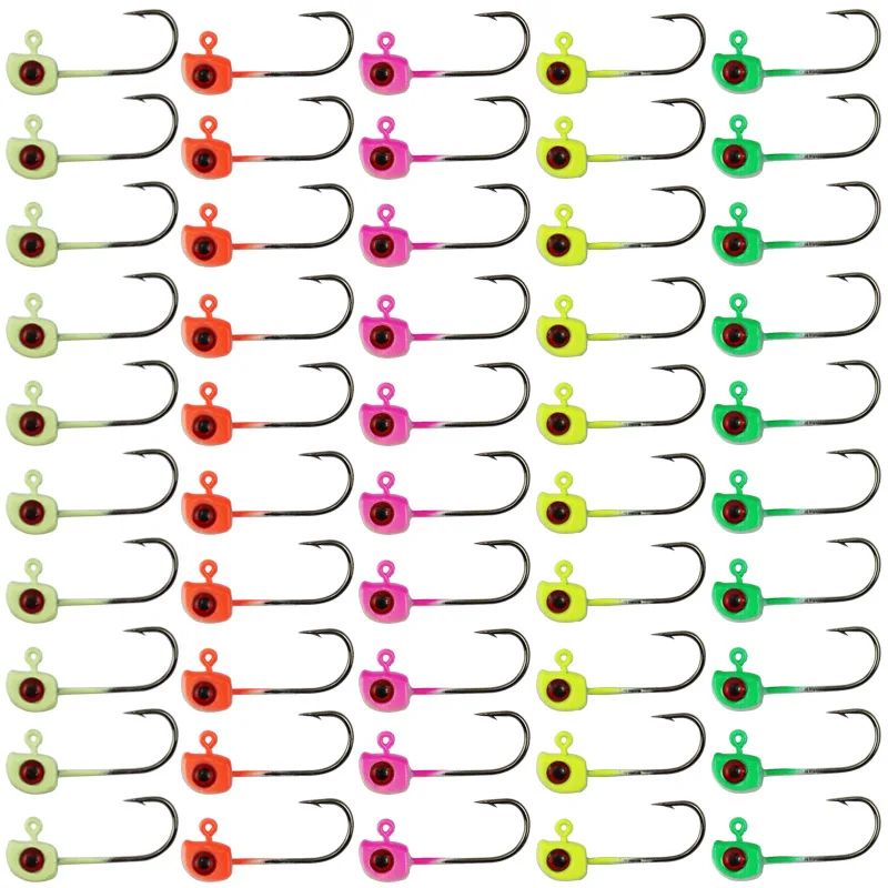 

50Pcs Swimbait Jig Heads Fishing Hooks Crappie Jig Head for Crappie Bass Trout Ice Fishing Fly Fishing Freshwater Saltwater