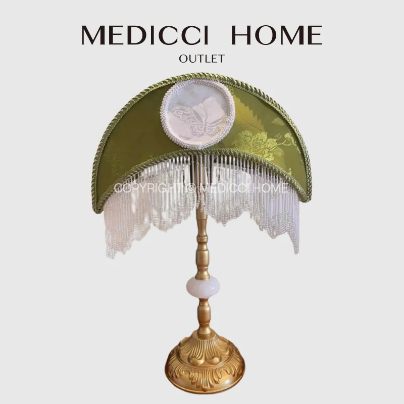 

Medicci Home Victorian Style Crescent Moon Shaped Lampshade With Tassels Medieval Retro Decorative Desk Lamp Shade Light Cover